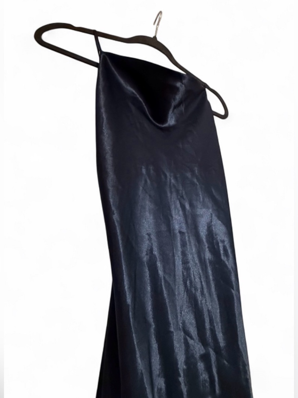 Bardot Estelle Satin Cowl Neck Slip Dress - Navy - Picture 3 of 4